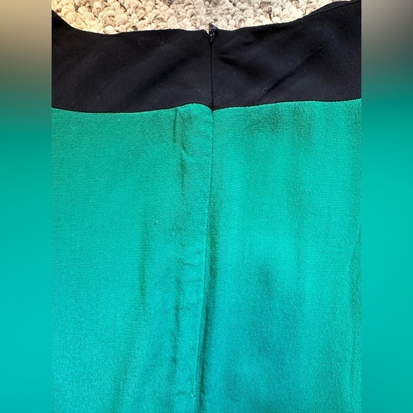 Boden women’s blue grey & green color block blouse with  3/4 length sleeves Sz 8 - Picture 7 of 10